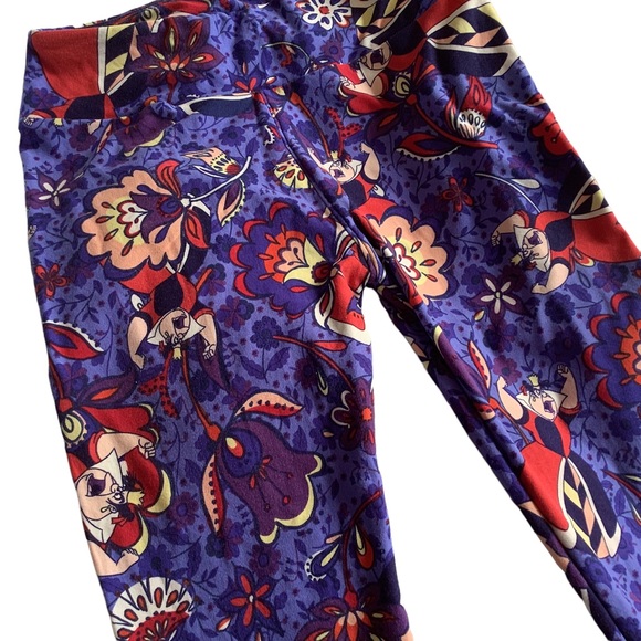 LulaRoe Disney Queen of Hearts OS Leggings Pants Alice in Wonderland - Picture 3 of 7